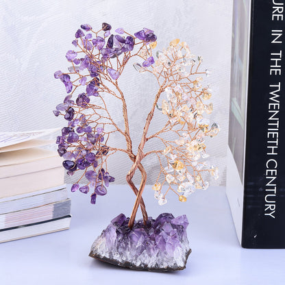 Giftoluck Amethyst Mine Base Concentric Feng Shui Tree