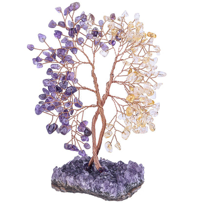 Giftoluck Amethyst Mine Base Concentric Feng Shui Tree