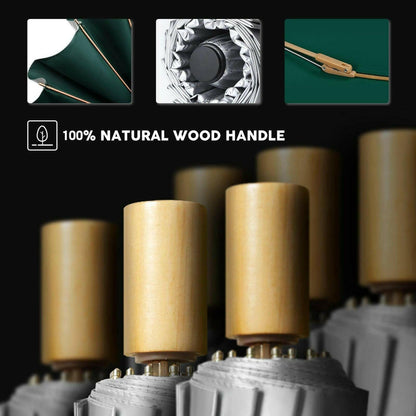 Compact UV Reflective Umbrella 16-Rib Golden Frame UPF50+