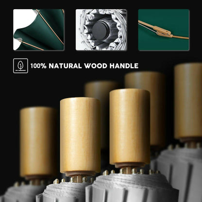 Compact UV Reflective Umbrella 16-Rib Golden Frame UPF50+