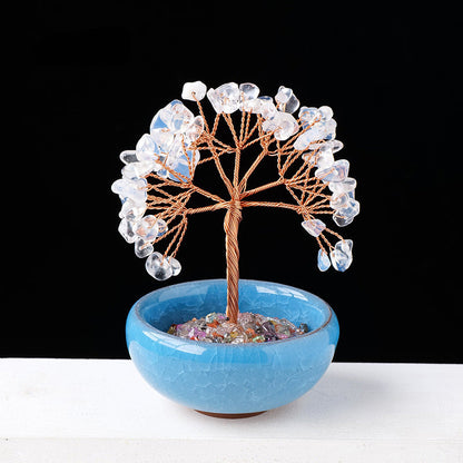 Giftoluck Gravel Crystal Gemstone Home Decoration Feng Shui Tree