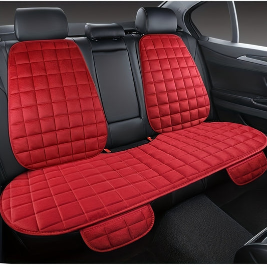 Plush Car Cushion Back Pad with Backrest
