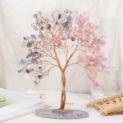 GiftoLuck Natural Crystal Stone Feng Shui Tree
