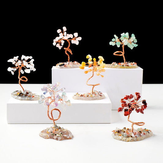 Giftoluck 1pc Money Tree Copper Wire Wrapped Feng Shui Tree