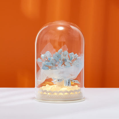 Giftoluck Natural Crystal Glass Cover Feng Shui Tree Decoration
