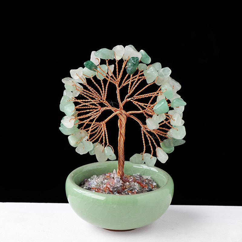 Giftoluck Gravel Crystal Gemstone Home Decoration Feng Shui Tree