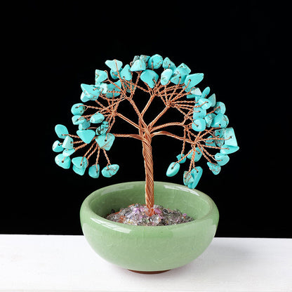 Giftoluck Gravel Crystal Gemstone Home Decoration Feng Shui Tree