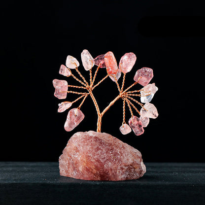 Giftoluck Natural Colorful Crystal Gravel Feng Shui Tree